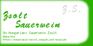 zsolt sauerwein business card